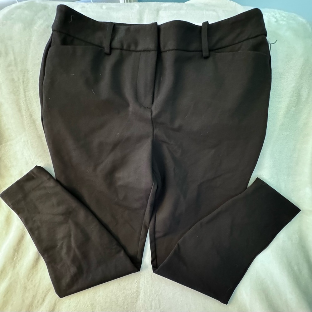 Liz Claiborne Emma Ankle Pants Women’s Size 2 Black Mid Rise Stretch NWT